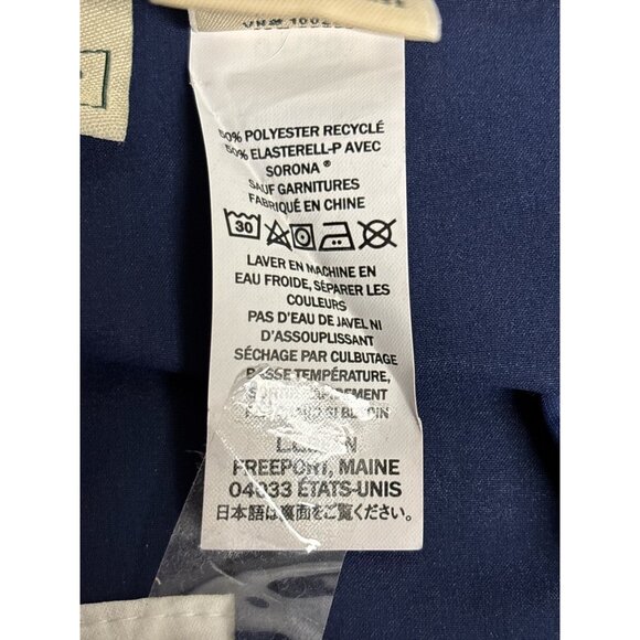 L.L.Bean Girls Navy Swim Shorts Size 14 With Pocket & White Trim - Picture 5 of 9